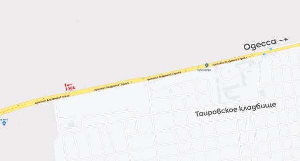 Білборд, Бігборд (Борд)  A у Одесі, 6х3  Одесса- Ильичевск схема