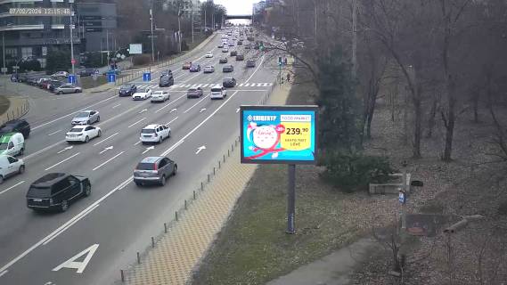 Видеоборд A в Киеве, 3.20 x 2.24  Бульвар Дружби народів, АЗС "Socar", до Печерського мосту - 491149 фото 1