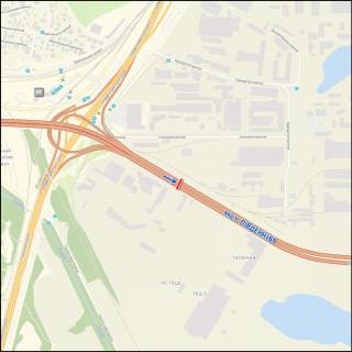 Видеоборд A в Киеве, 5.76 x 2.88  Південний міст, правий берег, розподілювач, із центру - 391067 схема