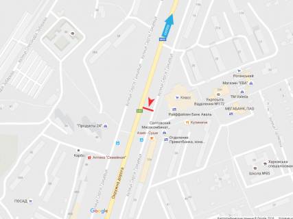 Билборд B в Харькове, 3х6  Грицевця вул. ,29-А,з центру схема