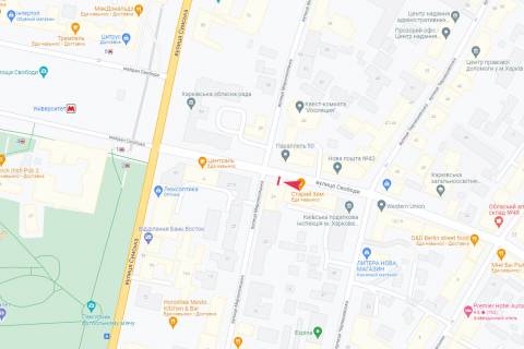 Ситилайт B в Харькове, 1,24х1,84  Свободы ул., 7/9 схема