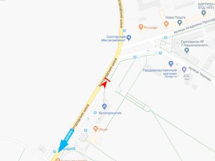 Беклайт A у Харкові, 3х6  Білгородське шосе, 16, з центру схема