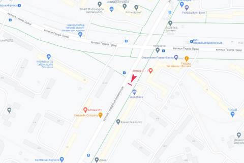 Билборд B в Харькове, 3х6  Гвардійців-Широнінців вул., 44 схема