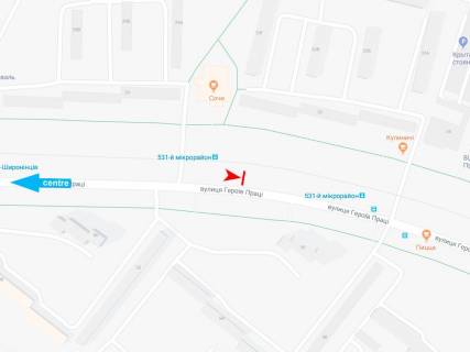 Билборд B в Харькове, 3х6  Героїв Праці вул., 31, з центру (кафе Сочі) схема