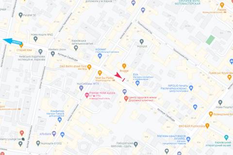 Сiтiлайт B у Харкові, 1,24х1,84  Свободы ул., 27 схема