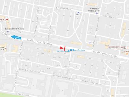 Билборд A в Харькове, 3х6  просп. Байрона (Героїв Сталінграда), 6, з центру схема