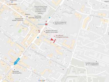 Сiтiлайт B у Харкові, 1,2х1,8  Гуданова вул., 5 схема