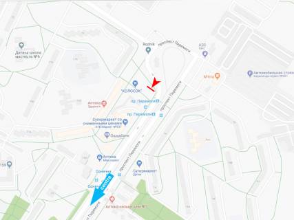 Билборд A в Харькове, 3х6  Перемоги пр-т, 77, в центр схема