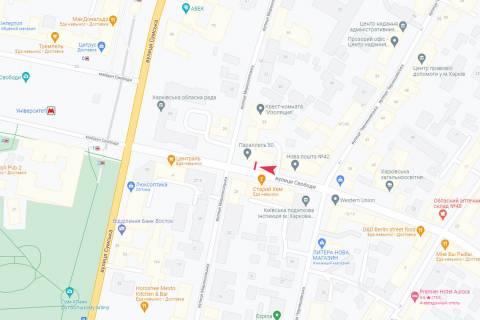 Сiтiлайт A у Харкові, 1,24х1,84  Свободы ул., 7/9 схема
