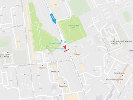 Сiтiлайт A у Харкові, 1,24х1,84  Клочковская ул., 195 (2) (остановка Сосновая горка) схема