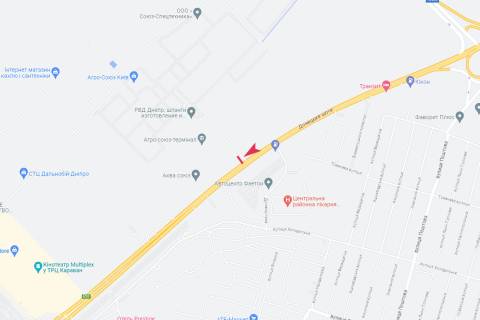 Билборд A в Днепр (Днепропетровск), 3х6  Донецьке шосе (навпроти будинку № 162) (1) схема