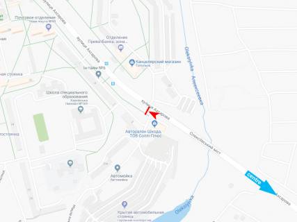 Билборд B в Харькове, 3х6  Ахсарова вул., 20, з центру схема
