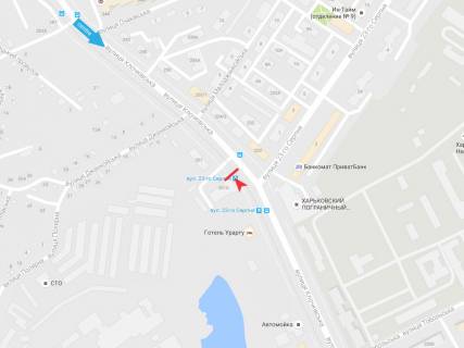 Ситилайт B в Харькове, 1,24х1,84  Клочковская ул. 261а (остановка  ул. 23 августа) схема