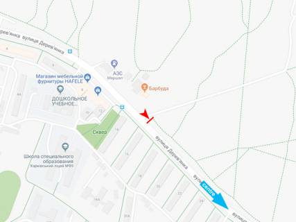 Призма B в Харькове, 3х6  Дерев'янка вул. (навпроти б. № 16), в центр - 268619 схема