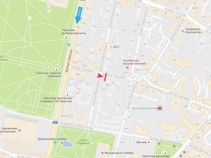 Ситилайт A в Харькове, 1,2х1,8  Гиршмана ул. + Мироносицкая  ул. (1)       схема