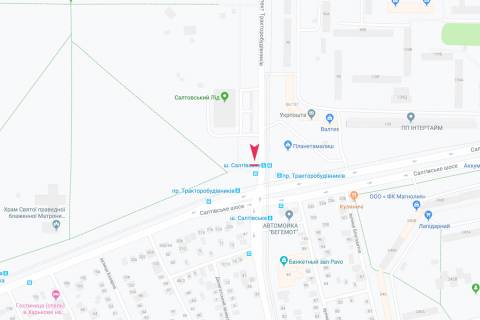 Билборд A в Харькове, 3х6  Тракторобудівників пр-т, 55-б, в центр схема