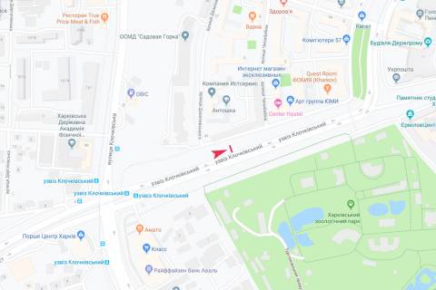 Сiтiлайт B у Харкові, 1,24х1,84  Клочківській спуск (5), в центр (пакетний продаж) схема