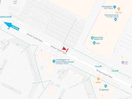 Билборд B в Харькове, 3х6  Героїв Праці вул., 7 (3), з центру (VIP) (Караван) схема