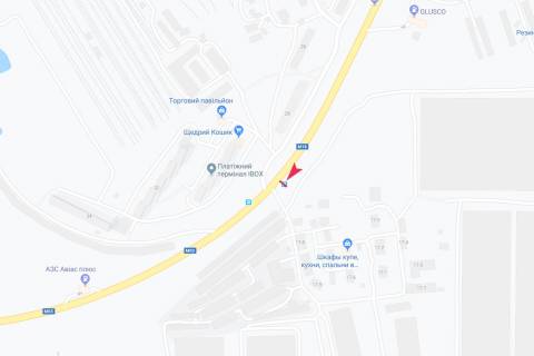 Ситилайт B в Харькове, 1,24х1,84  Мерефянское шоссе, 17/8 (остановка "Мерефянское шоссе"), из центра схема