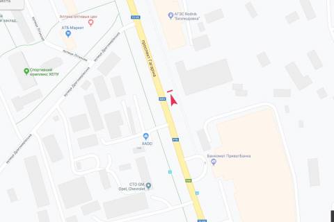 Білборд, Бігборд (Борд)  A у Харкові, 3х6  просп. Аерокосмічний (Гагаріна) 213, в центр схема