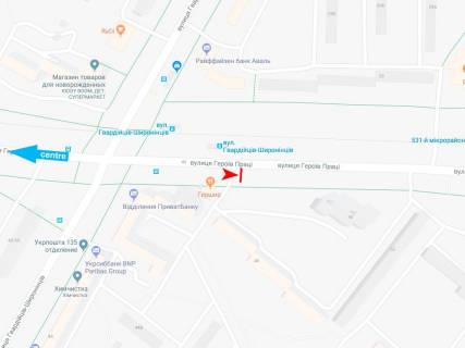 Билборд A в Харькове, 3х6  Героїв Праці вул., 48, з центру (Гершир) схема