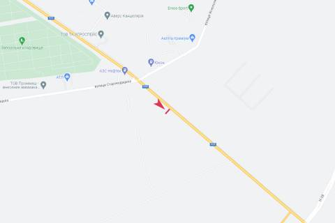 Білборд, Бігборд (Борд)  A у Дніпро (Дніпропетровськ), 2,9х5,9  Яснополянська вул. - Аеропортівська вул.  (300 метрів за перехрестям) (сторона А) схема