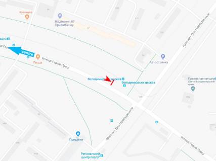 Билборд B в Харькове, 3х6  Героїв Праці вул., 37, з центру (Володимирівська церква) схема