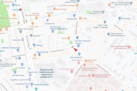 Скроллер A в Харькове, 3,1х2,2  Данилевского ул. - Самокиша ул., в центр - 382525 схема