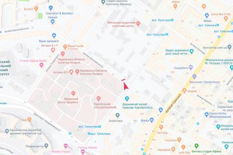 Бэклайт A в Харькове, 3,1х2,2  Данилевского ул. - Тринклера ул., в центр схема