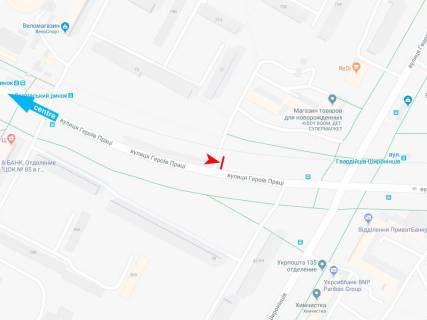 Билборд B в Харькове, 3х6  Героїв Праці вул., 25/71, з центру схема