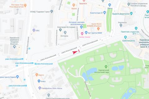 Сiтiлайт A у Харкові, 1,24х1,84  Клочківській спуск (4), в центр (пакетний продаж) схема