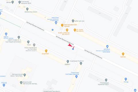 Ситилайт A в Харькове, 1,24х1,84  Валентиновская ул., 22 схема