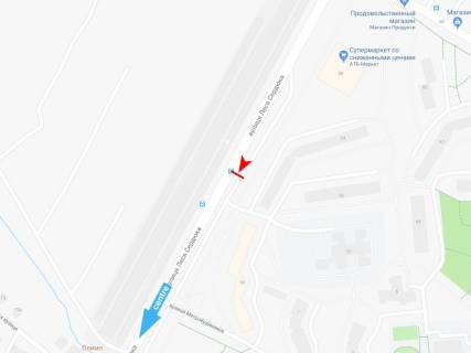 Сiтiлайт B у Харкові, 1,26х1,86  Леся Сердюка ул., 54 (остановка М-р Северная Салтовка - 3), в центр. Нестандарт размер 1,26х1,86 схема