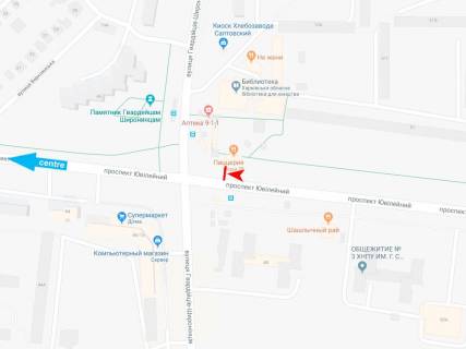 Сiтiлайт A у Харкові, 1,24х1,84  Юбилейный пр-т, 49/8 (1) (остановка Гвардейцев-Широнинцев), в центр схема