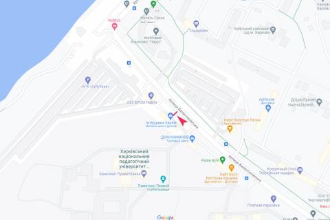 Билборд B в Харькове, 3х6  Валентинівська вул., 2-А схема