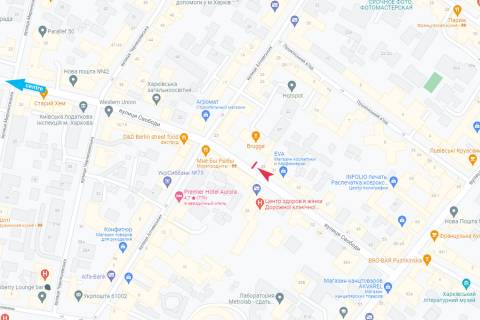 Ситилайт A в Харькове, 1,24х1,84  Свободы ул., 27 схема