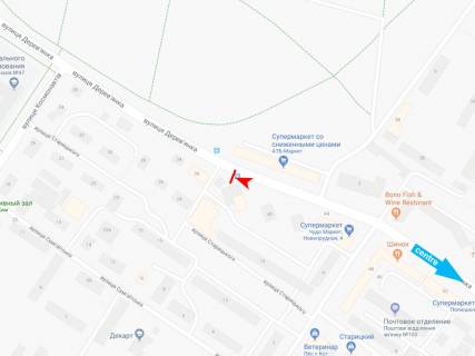 Ситилайт B в Харькове, 1,24х1,84  Деревянко ул., 38-А (остановка "ул. Новопрудная") схема