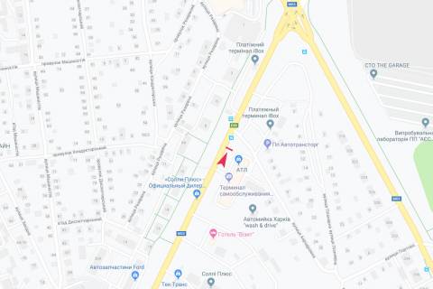 Билборд A в Харькове, 3х6  Мереф'янське шосе, 9-а, в центр схема