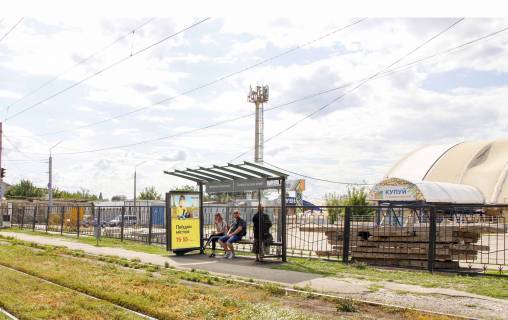 Сiтiлайт A у Харкові, 1,24х1,84  Академика Павлова ул. - Тюринская ул. (остановка переулок Солнечный), в центр Фото 1