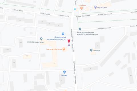 Ситилайт A в Харькове, 1,24х1,84  Петра Григоренко пр-т, 14 (остановка "б-р. Жасминовый"), из центра схема