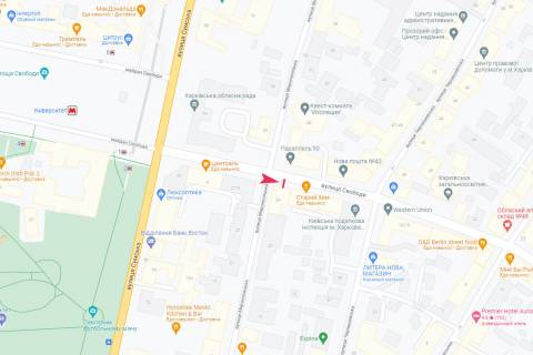 Сiтiлайт A у Харкові, 1,24х1,84  Свободы ул., 8 схема