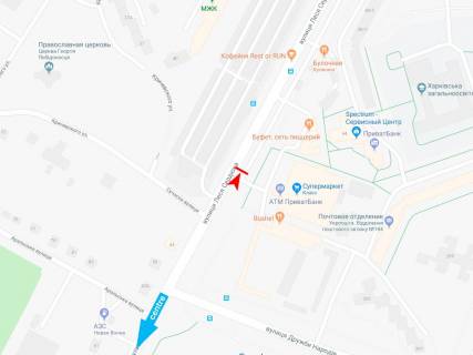 Призма A в Харькове, 3х6  Леся Сердюка (Командарма Корка) ул., 36, из центра  (Класс) - 382818 схема