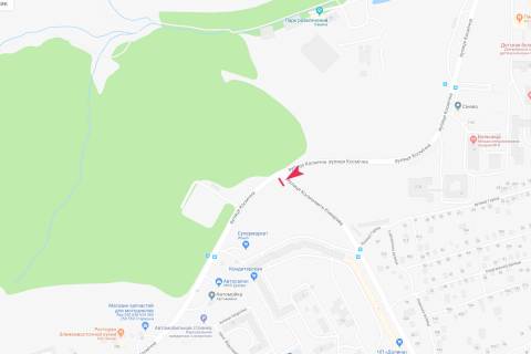 Билборд B в Днепр (Днепропетровск), 2,9х5,9  Космічна вул. - Космонавта Комарова вул. схема
