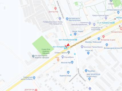 Ситилайт B в Харькове, 1,24х1,84  Полтавский шлях ул. - Холодногорска ул., 3 (улица Холодногорская) схема