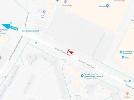 Билборд A в Харькове, 3х6  Героев Труда ул., 7 (2), в центр (VIP) (Караван) схема