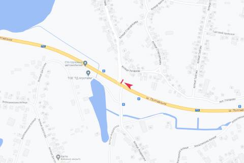 Билборд A в Днепр (Днепропетровск), 3х6  Полтавське шосе (пішохідний перехід) схема