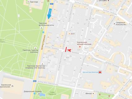 Ситилайт B в Харькове, 1,2х1,8  Гиршмана ул. + Мироносицкая ул.(2)      схема