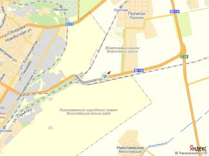 Билборд B в Николаеве, 6x3  Херсонское шоссе - въезд схема