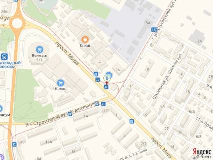 Видеоборд A в Николаеве пр-т Мира - ул. Строителей - 285286 схема