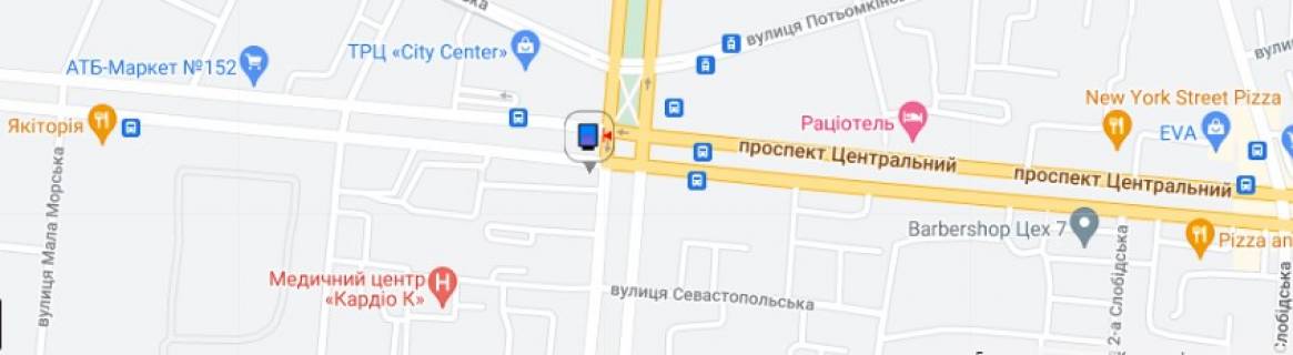 Ситилайт B в Николаеве пр. Ленина, 107 (гостинница "Николаев") схема